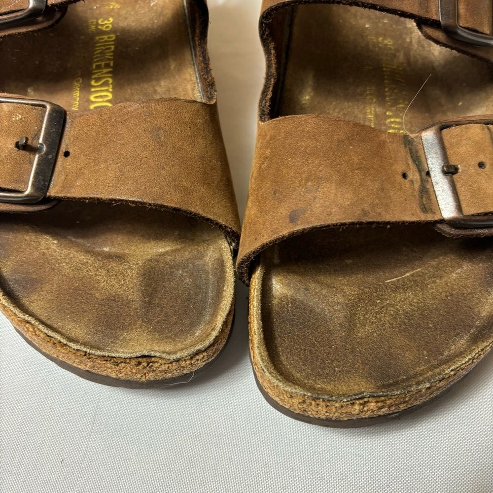 Birkenstock Brown Sandals with Adjustable Straps and Contoured Footbed - Picture 13 of 14